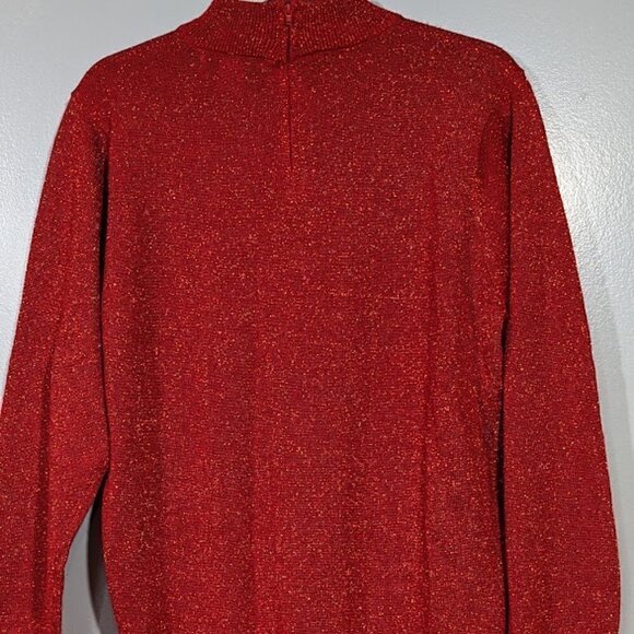 Vintage Sparkly Mock Neck Sweater Women size  PL - Picture 2 of 6